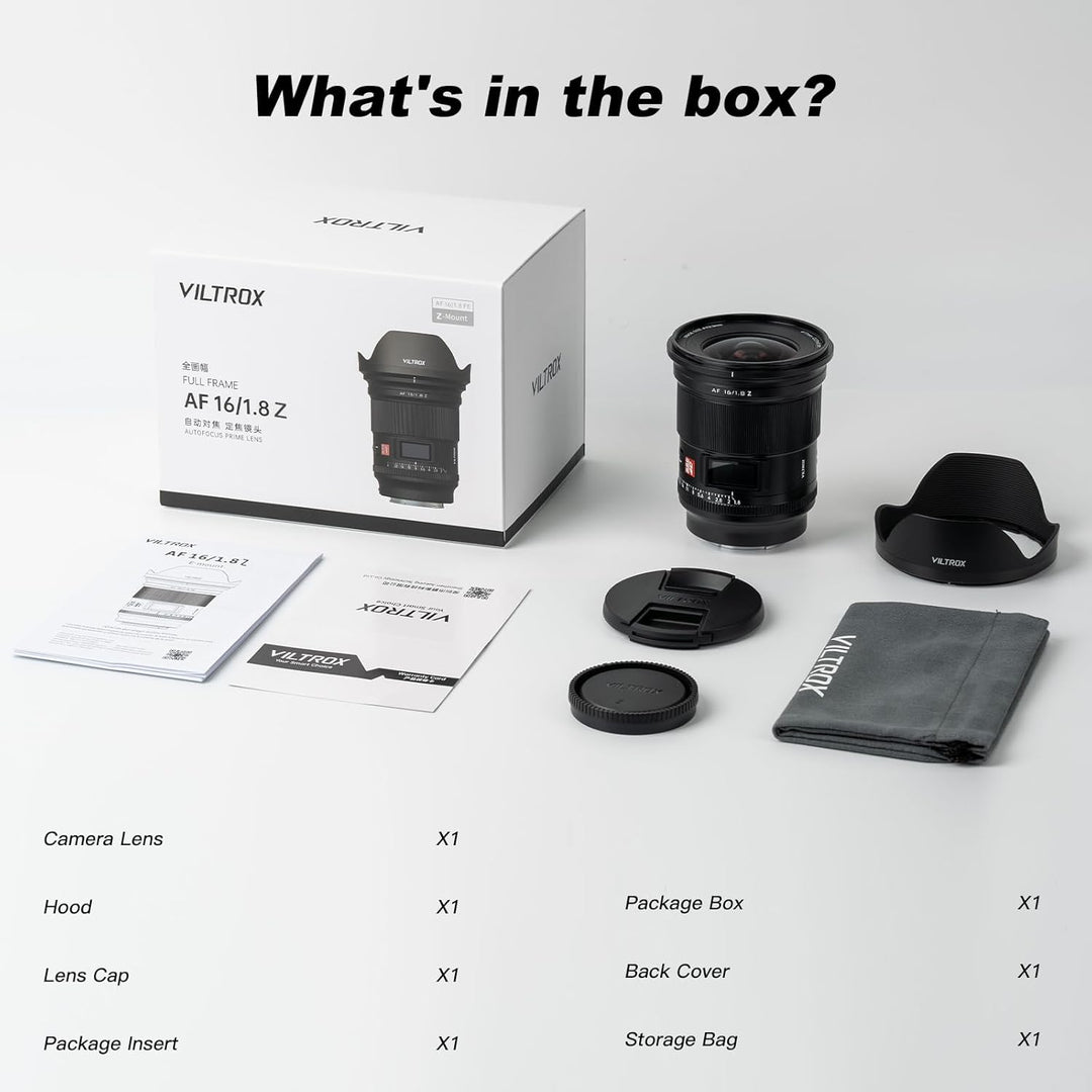 VILTROX 16mm F1.8 Full-Frame STM Autofokus Objektive für Nikon Z Mount Kamera Objektive Camera Lense