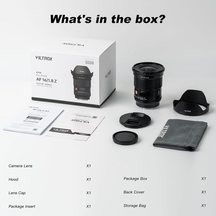 VILTROX 16mm F1.8 Full-Frame STM Autofokus Objektive für Nikon Z Mount Kamera Objektive Camera Lense