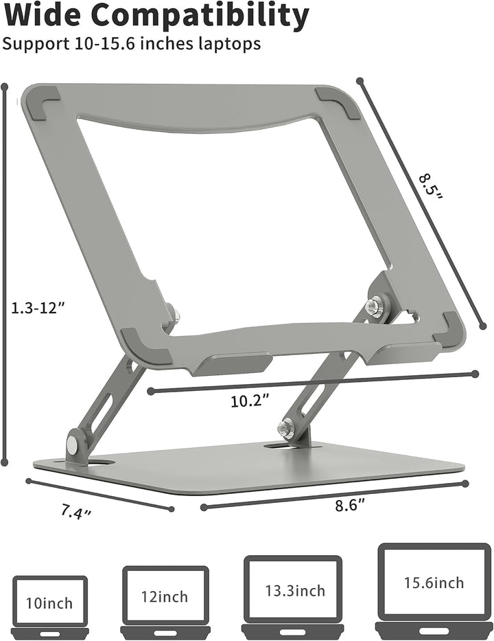 SOUNDANCE Einstellbarer Laptop Ständer, Tragbarer Laptop Riser, Ergonomischer Design Computer Halter