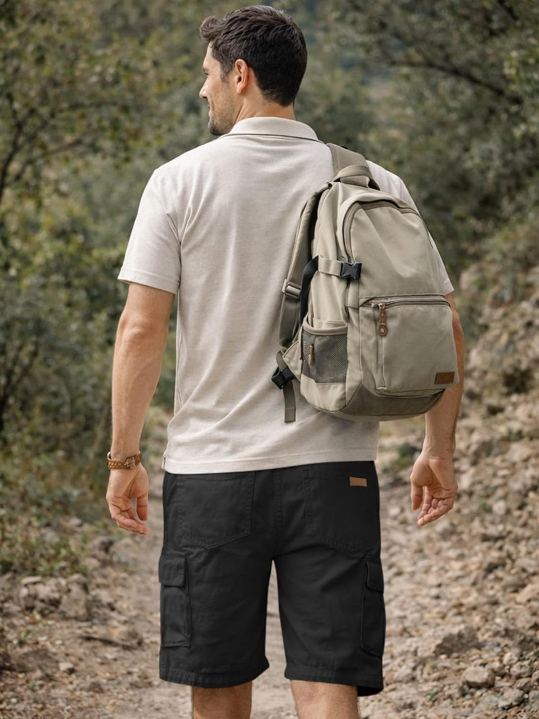 JMIERR Kurze Hosen Herren Baumwolle Cargo Shorts Herren Sommer Freizeithose mit Taschen S A Schwarz,