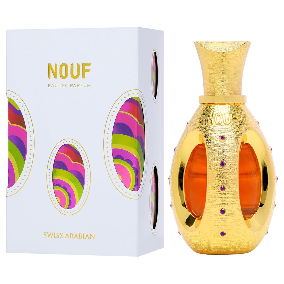 Swiss Arabian Eau de Parfum NOUF | 50ml | Unisex-Duft mit warmen Bernsteintönen