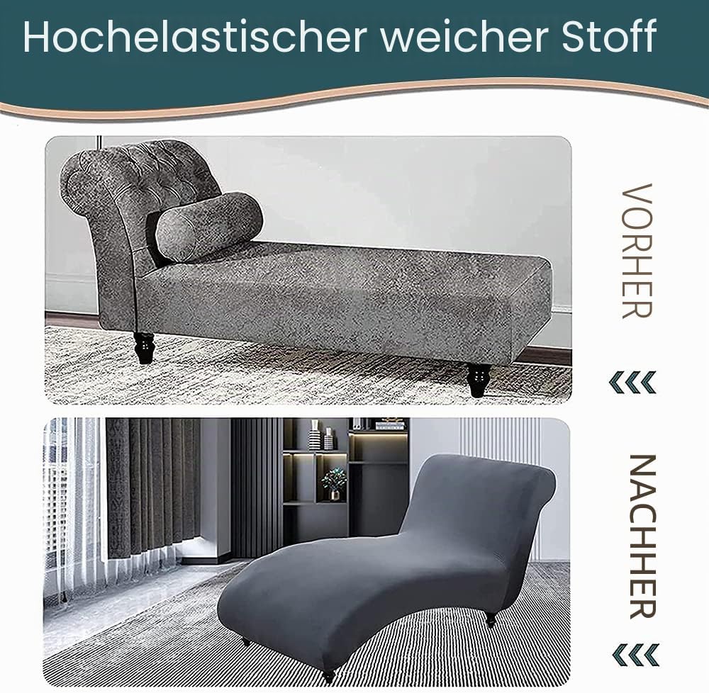 CHNSHOME Chaiselongues Schonbezüge für Wohnzimmer Chaiselongue Abdeckung Stretch Liegesessel Schonbe