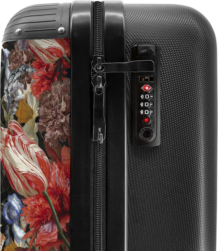NoBoringSuitcases.com® Koffer Handgepäck Trolley Rollkoffer Kleine Reisekoffer mit 4 Rollen - Kunst