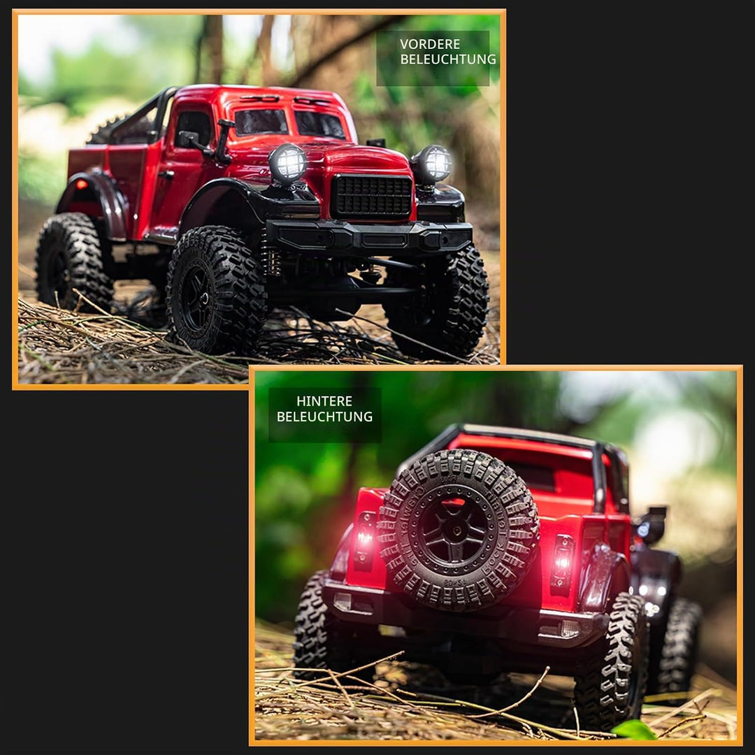 Ferngesteuerter LKW 1:18-4WD All Terrain RC – RC Auto mit 2 Akkus und Geschwindigkeitsregelung – 2,4