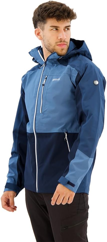 Regatta Herren Bosfield Funktions- Regenjacke RMA387 S Blau, S Blau