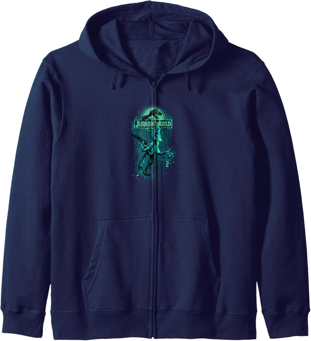 Jurassic World Raptor Paint Splatter Title Logo Kapuzenjacke
