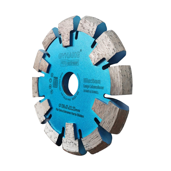 Diamant Frässcheibe 130mm, 17 mm Räumscheibe für Fussbodenheizung, Extra Extreme Harte Betonböden un