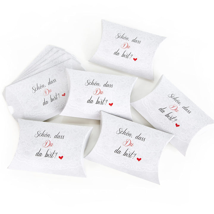 Logbuch-Verlag 50 Schön dass Du da bist Gastgeschenke kleine Schachteln 15 x 10 x 3 cm zum Befüllen