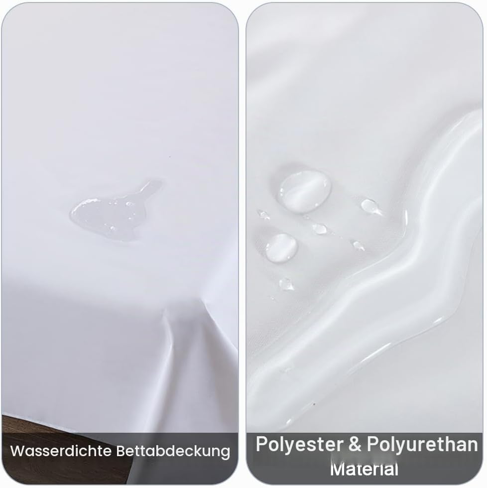 DUJUIKE 100% wasserdichte Schutzdecke oder Liner für Bett, Matratzenschoner für das Bett, Wiederverw