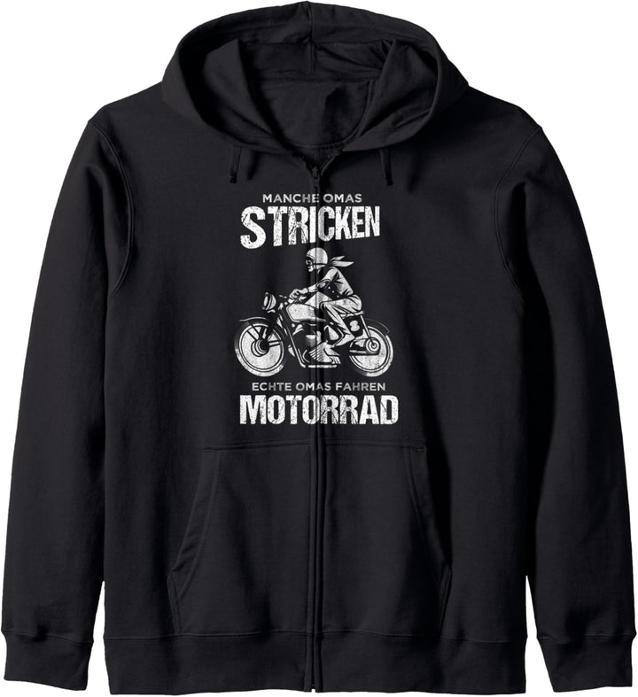 Manche Omas stricken echte Omas fahren Motorrad Biker Oma Kapuzenjacke