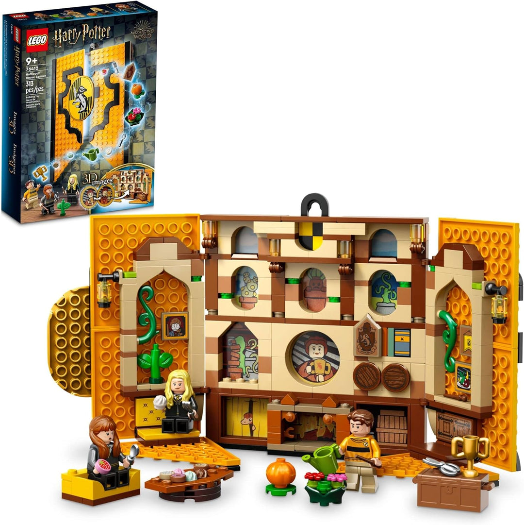 LEGO Harry Potter 76412 Hogwarts Schloss Hufflepuff, Gemeinschaftsraum, Wanddekoration, Bauset mit 3