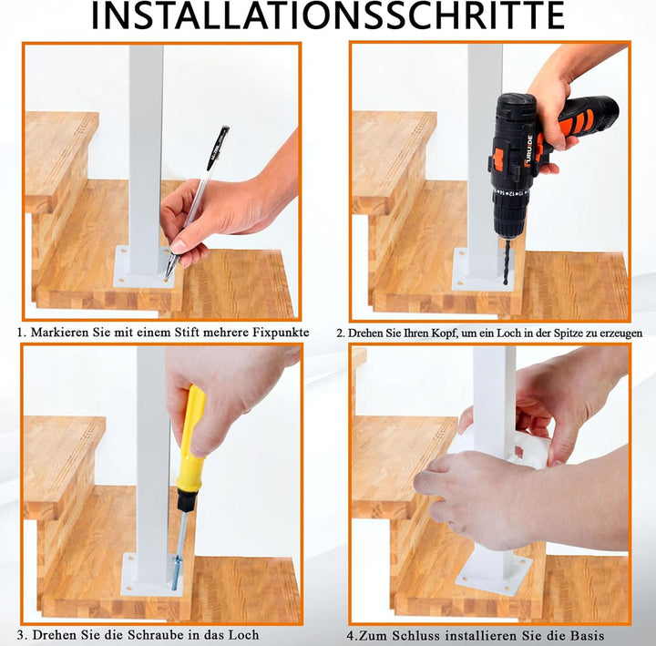 U-FöRmige GeläNder Treppe, TreppengeläNder Innen, Handlauf, Metal Drinnen/RaussEn, Nordic Modern sch