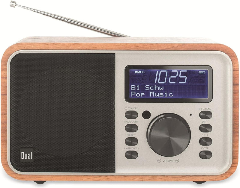 Dual DCR 51 DAB+ / UKW Radio mit Akku und Bluetooth, Braun