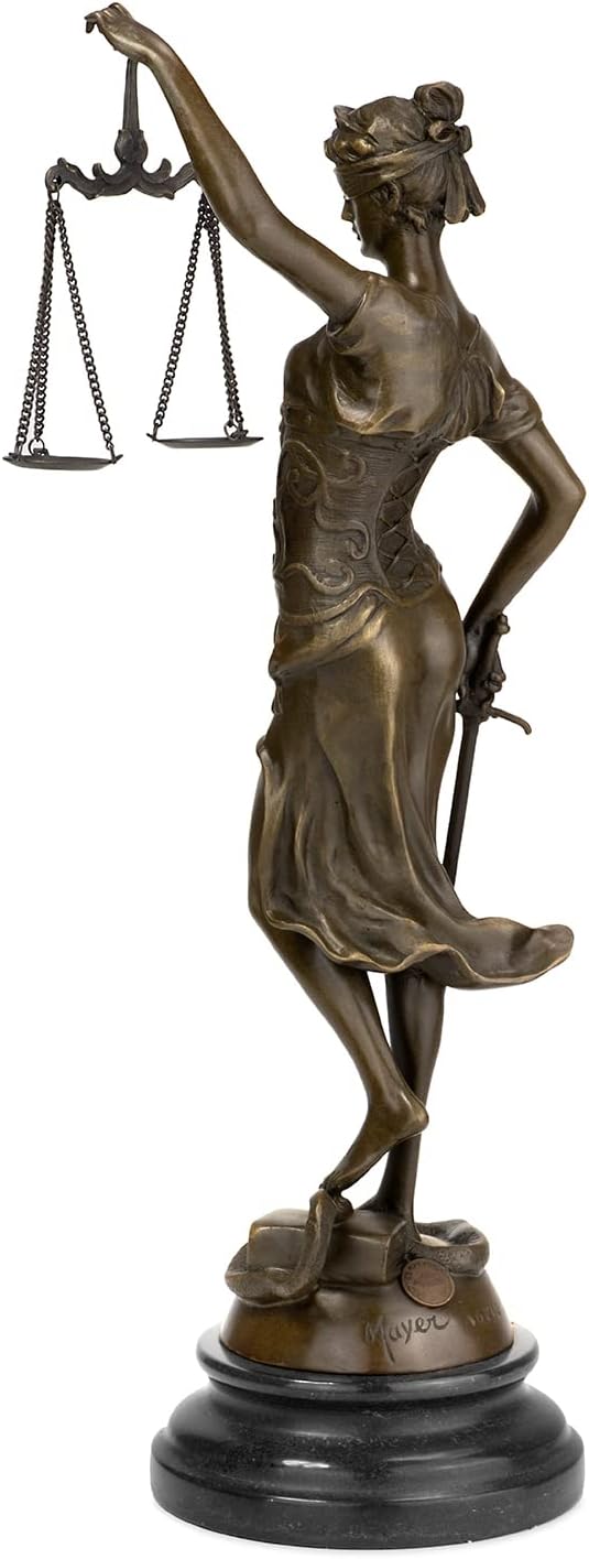 Moritz Bronzefigur Lady Justice Höhe 40 cm 2,7 kg Skulptur Statue Antik