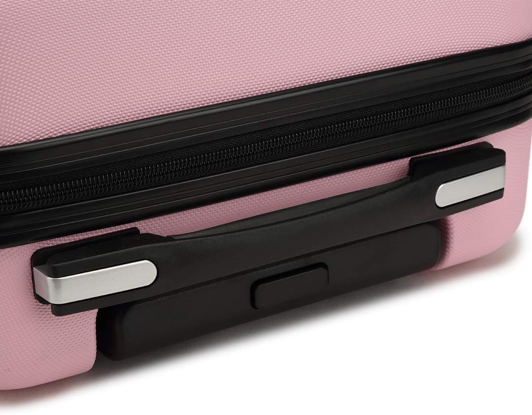 KONO Koffer Reisekoffer Gross Trolley Hartschale ABS Gepäck 4 Rollen Spinner Rollenkoffer (Pink, Gro