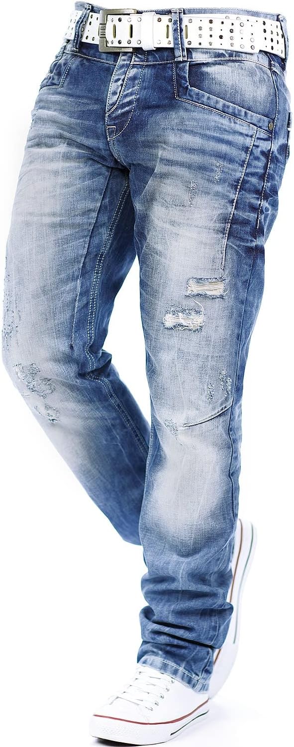 Cipo & Baxx Herren Destroyed Jeans bans 28W / 30L Blau - 21, 28W / 30L Blau - 21