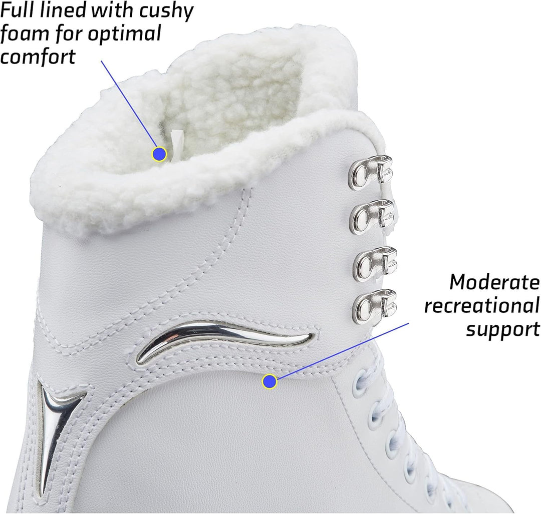 Jackson Ultima SoftSkate Womens/Girls Figure Skate 6 Women's Finesse 180 Hight Top Lace Up Medium Su
