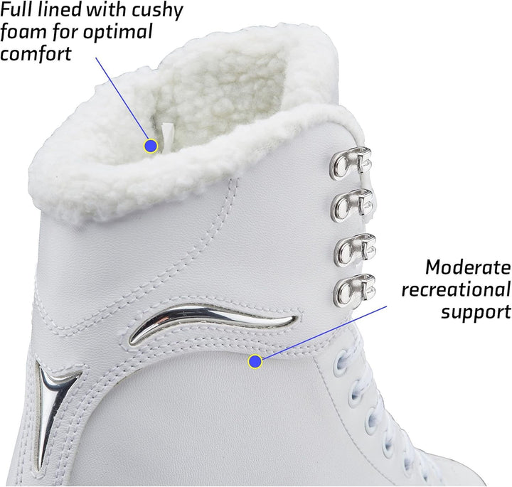 Jackson Ultima SoftSkate Womens/Girls Figure Skate 6 Women's Finesse 180 Hight Top Lace Up Medium Su