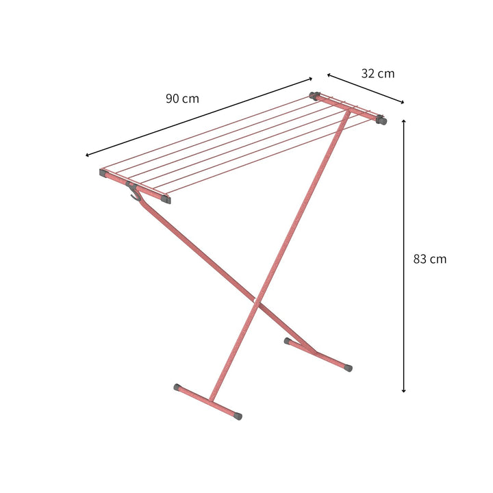 Rörets Wäschetrockner Compact Rosé – Aufbewahrungshaken - praktisch und stabil – braucht wenig Platz