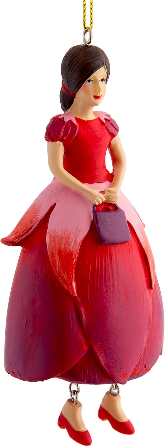 Blumen Mädchen Fuchsie zum Hängen Figur Dekofigur Gartenfigur für den Innenbereich, Fuchsie