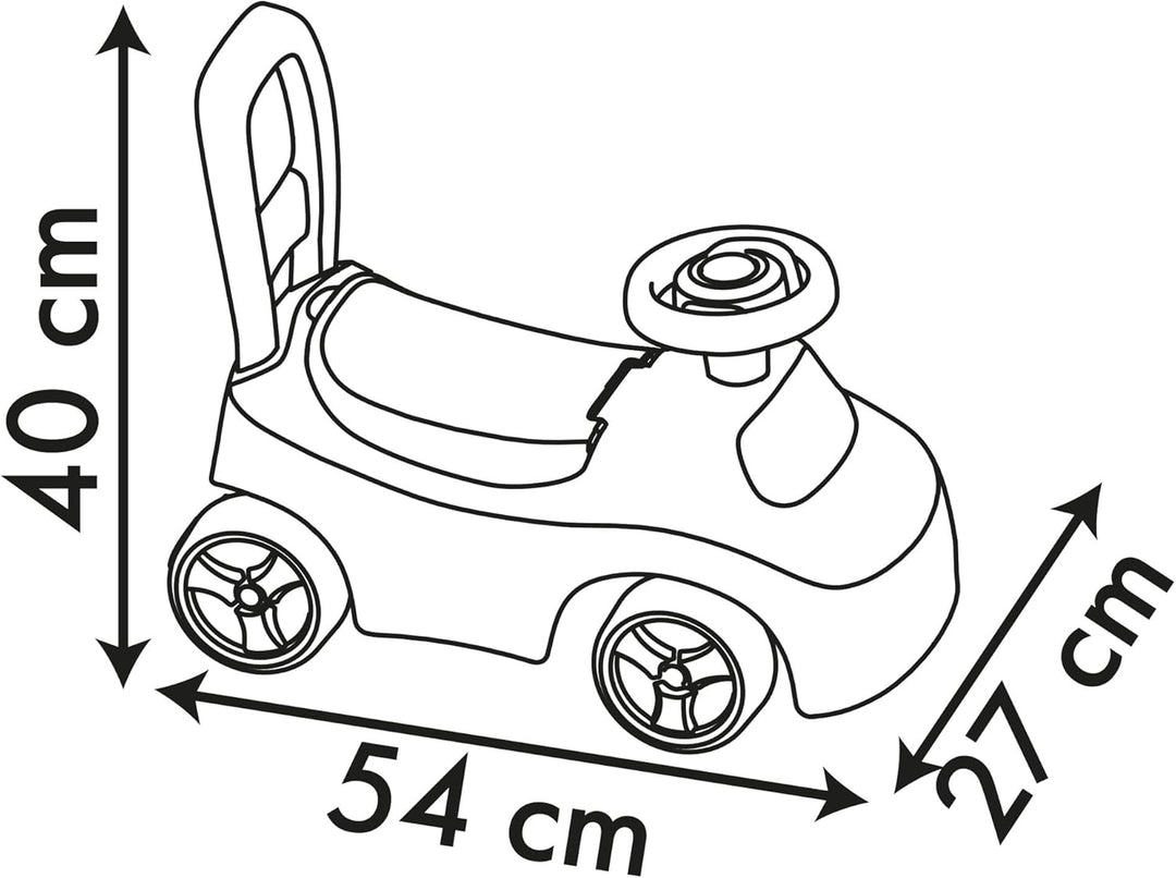 Smoby Disney Princess Rutscher – wendiges Kinderfahrzeug mit Hupenlenkrad – Rückenstütze, Staufach,