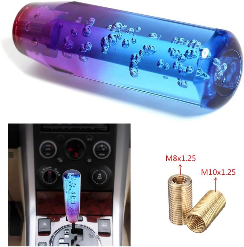 Maso Auto Stick Schaltknauf Universal Speed Gear Shifter Aluminium Kristall Blau + Lila (20 cm) Blau