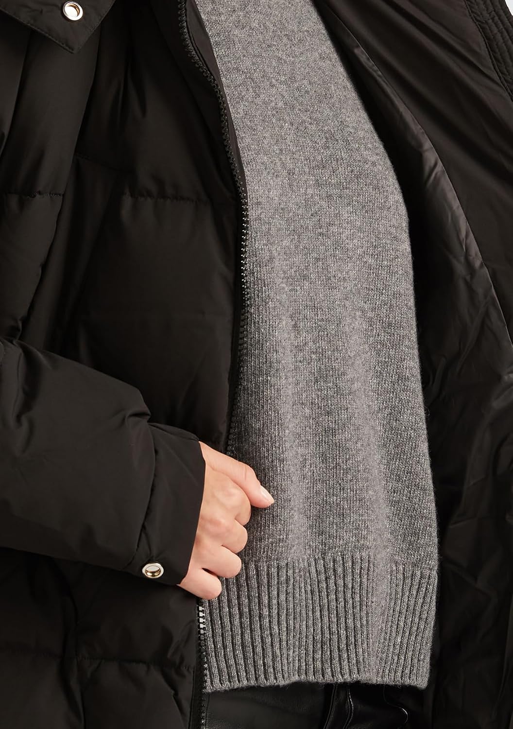 United Colors of Benetton Damen Kurze Daunenjacke L Schwarz 100, L Schwarz 100