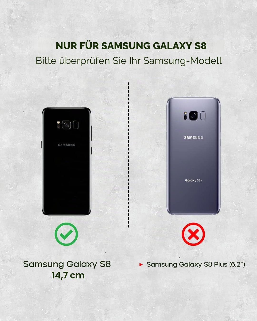 Porter Riley - Lederhülle für Samsung Galaxy S8. Premium Echtleder Standhülle/Cover/Brieftasche mit
