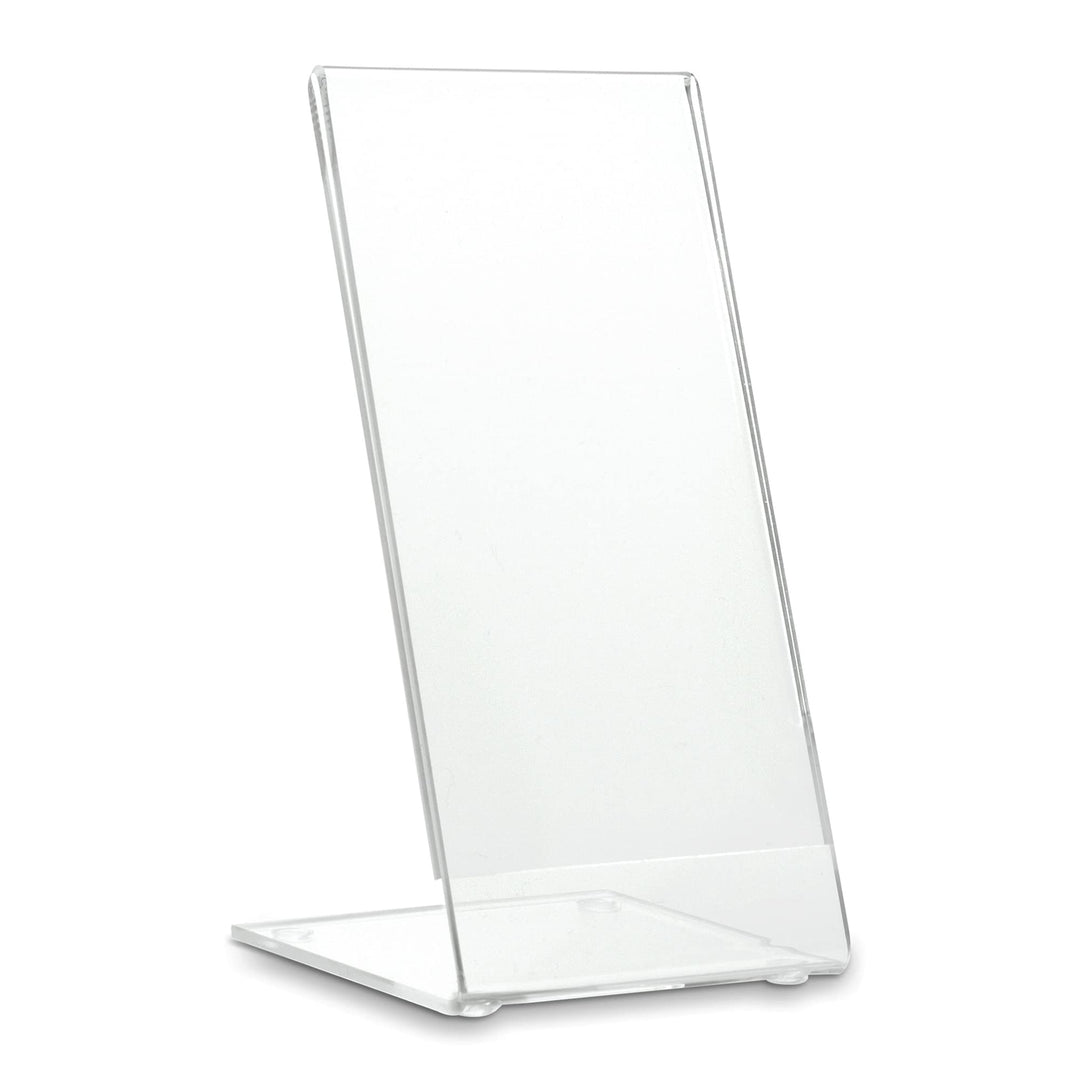 5 Stk. DIN Lang (DL) Werbeaufsteller als Premium L-Ständer, transparenter, standfester Tischaufstell