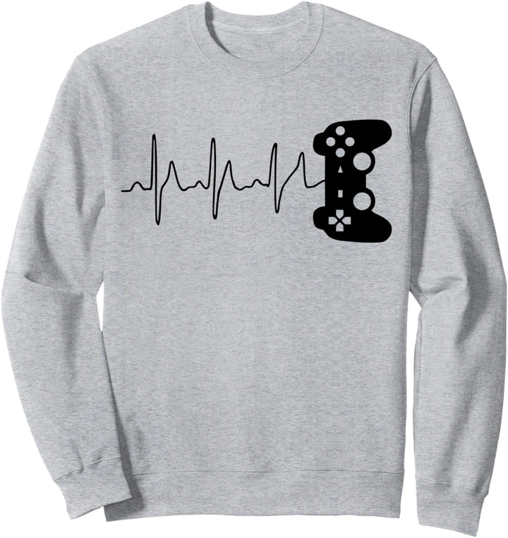 Gamer Herzschlag Videospieler Controller Konsole Nerd Gamer Sweatshirt