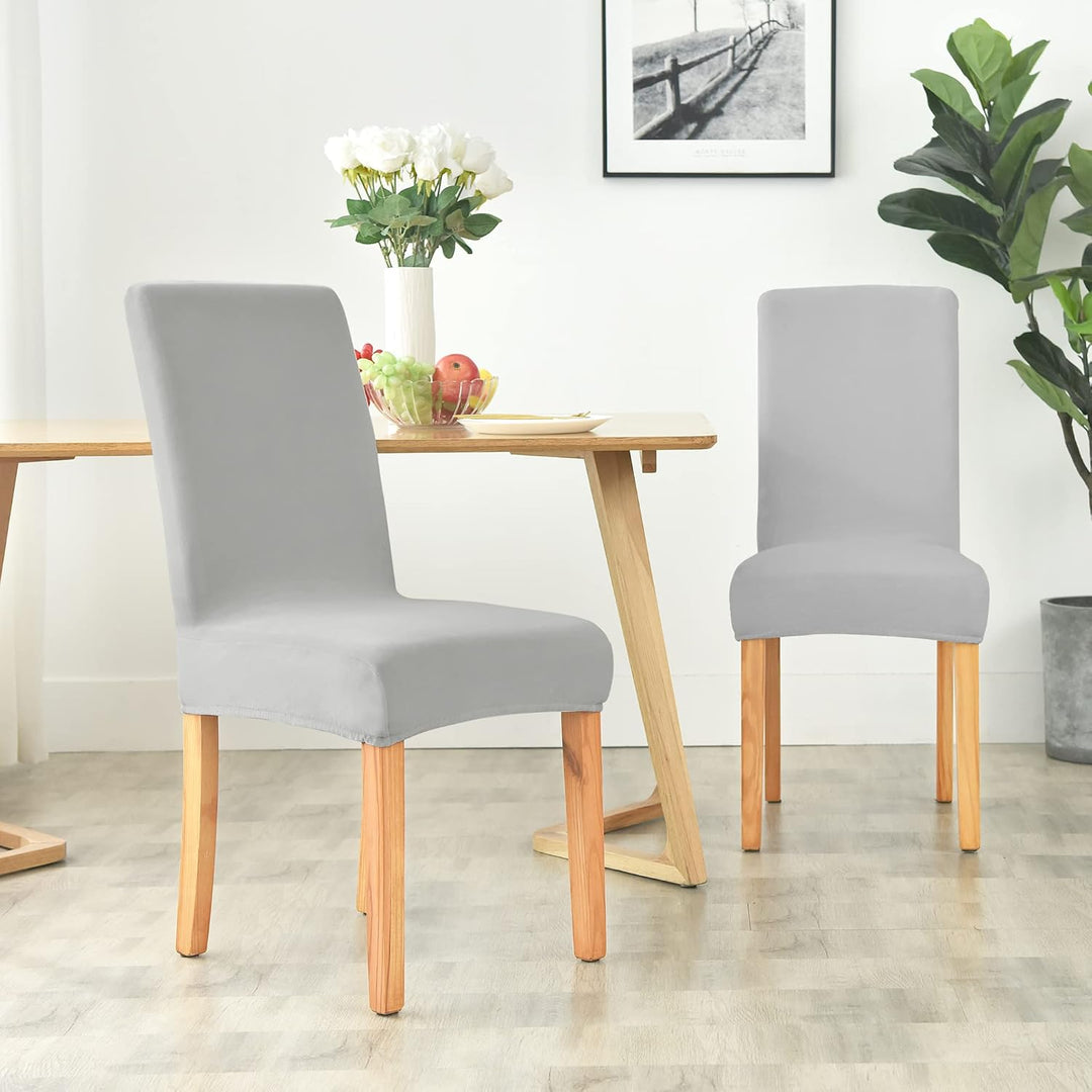 Morwealth 4er 6er Set Stuhlhussen, Stuhlbezug für Esszimmer Waschbar Samt Stretch Stuhl hussen Unive