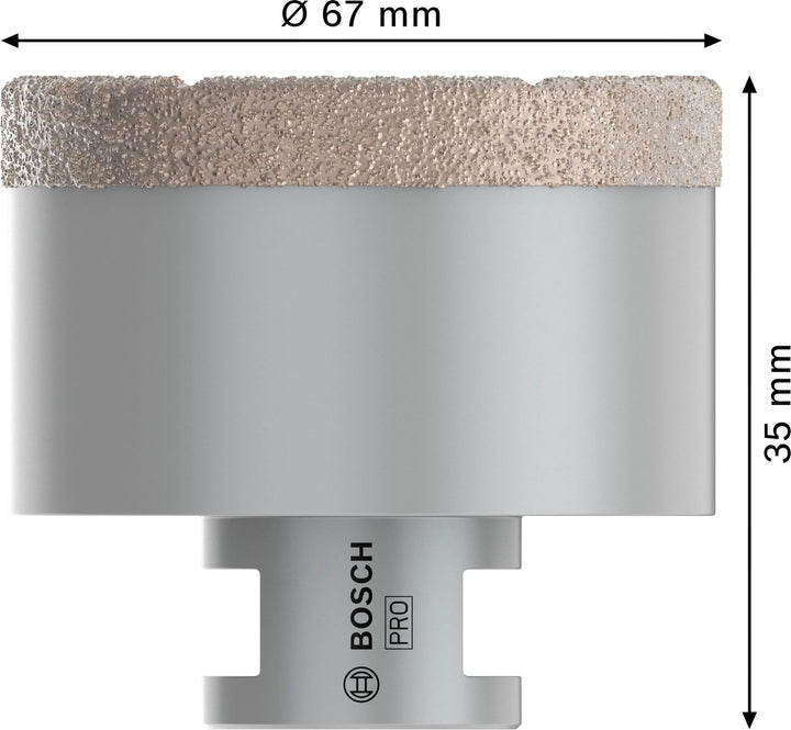 Bosch Professional 1x Diamanttrockenbohrer Dry Speed Best for Ceramic (für Trockenbohren von Hartker