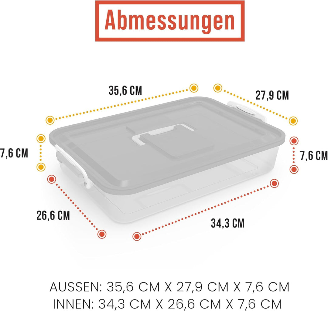 Chef Pomodoro Pizzaballenbox – Pizza Box – Pizzaballenbox mit Deckel – Pizzabox – Pizzateigbehälter