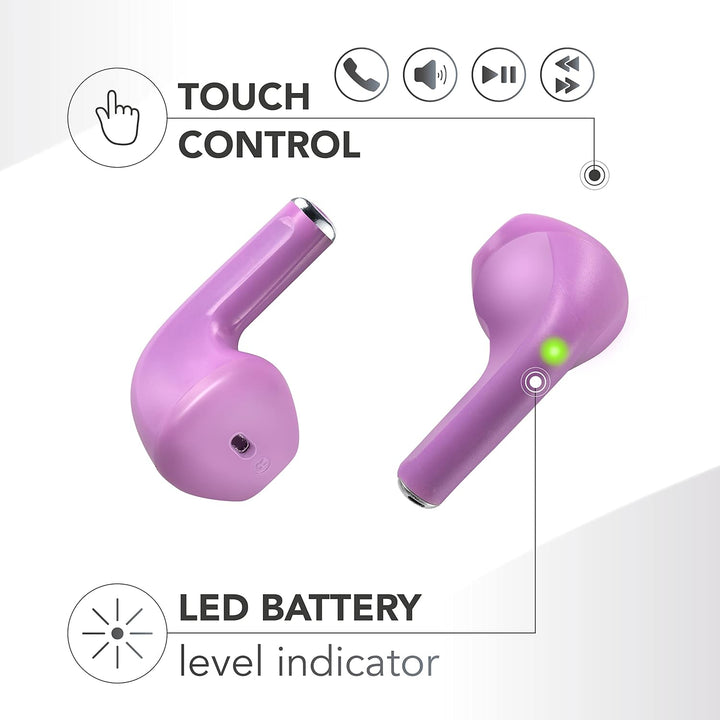 Music Sound | Swag - Kabelloses Kapsel-Headset - Wiedergabezeit bis 20 Stunden - Bluetooth - Bratsch