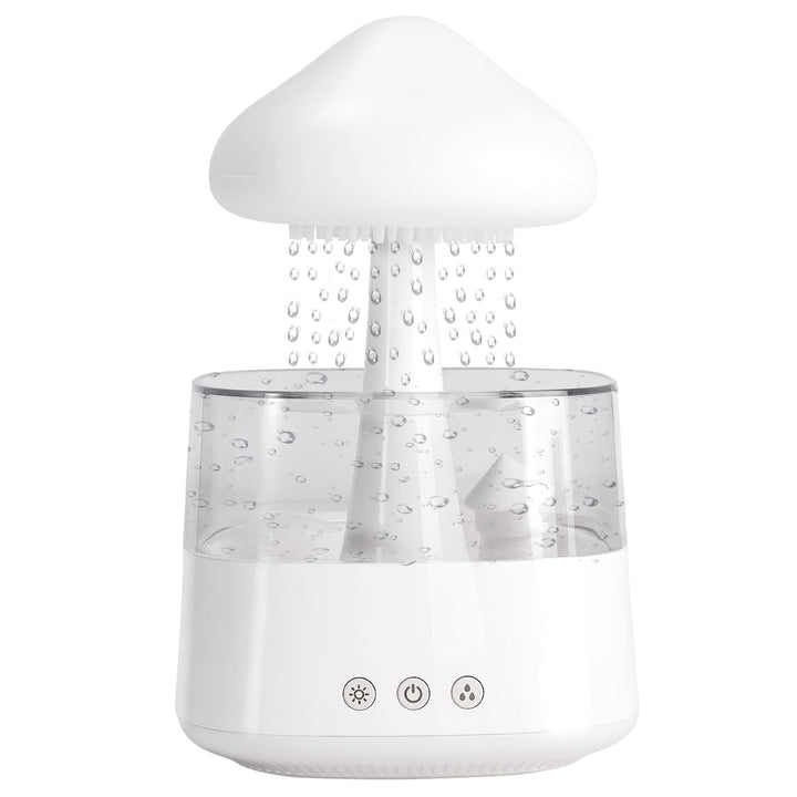 Regenwolken Luftbefeuchter für Schlafzimmer und grosse Räume, Pilz Öldiffusor mit LED-Leuchten in 7
