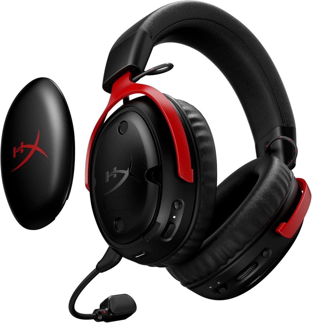 HyperX Cloud III S – Kabelloses Gaming-Headset, Multiplattform, 2,4 GHz, Bluetooth, Akkulaufzeit bis