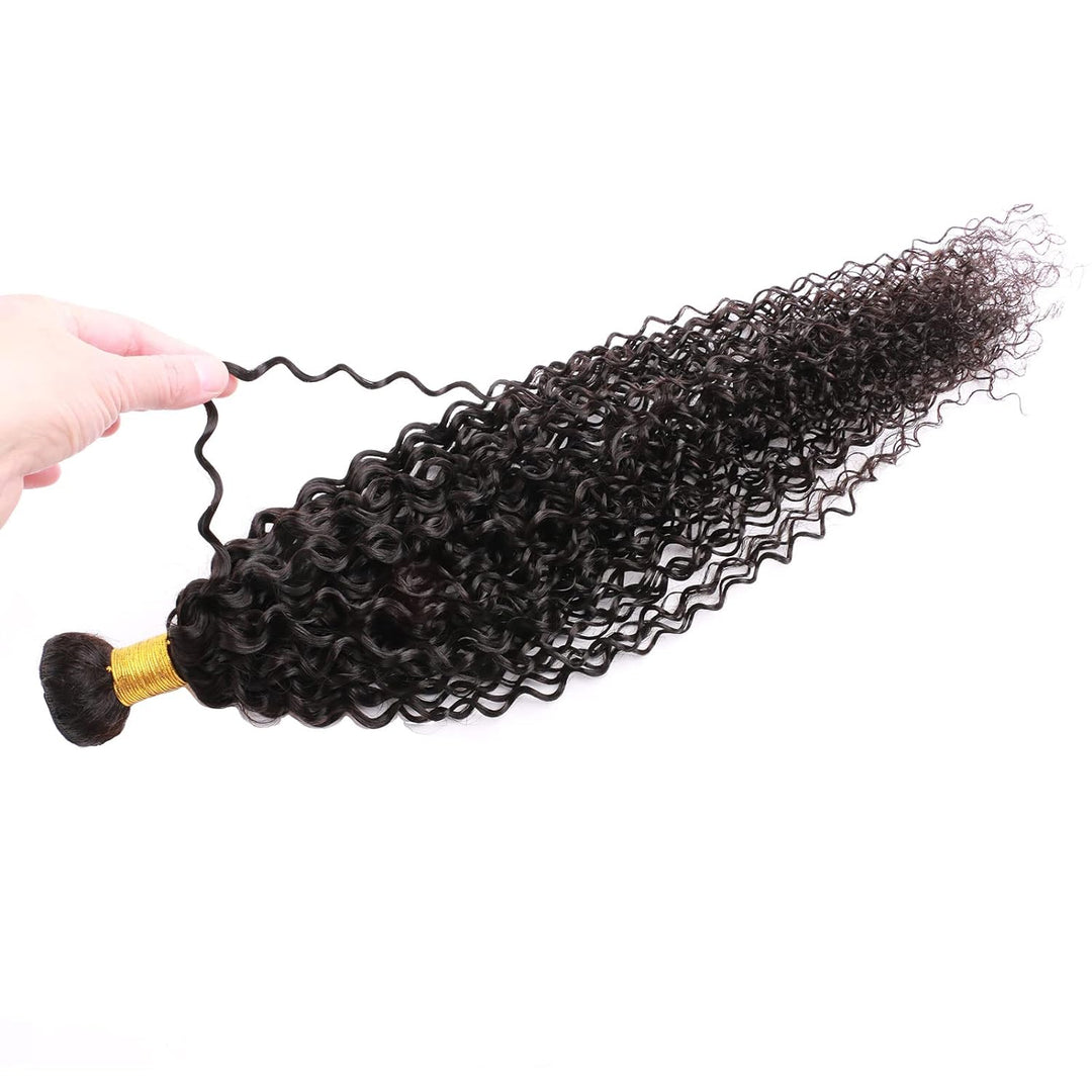 Huarisi Kinky Curly Brasilianisches Haarverlängerungen Tressen, Echthaar Lockig 1 Bundle, Curly Hair