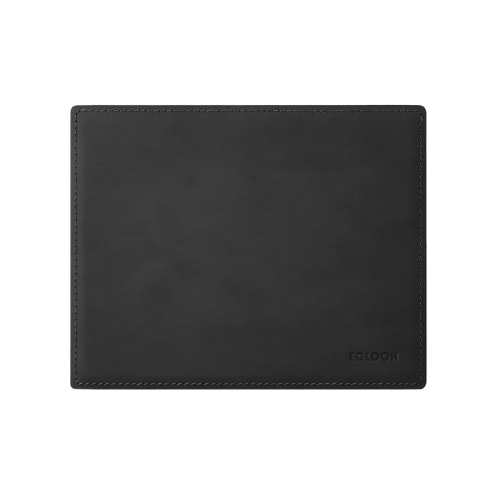 eglooh - Mercurio - Mauspad aus Leder Schwarz cm 25x20 - Mousepad für Schreibtisch und Büro, handwer