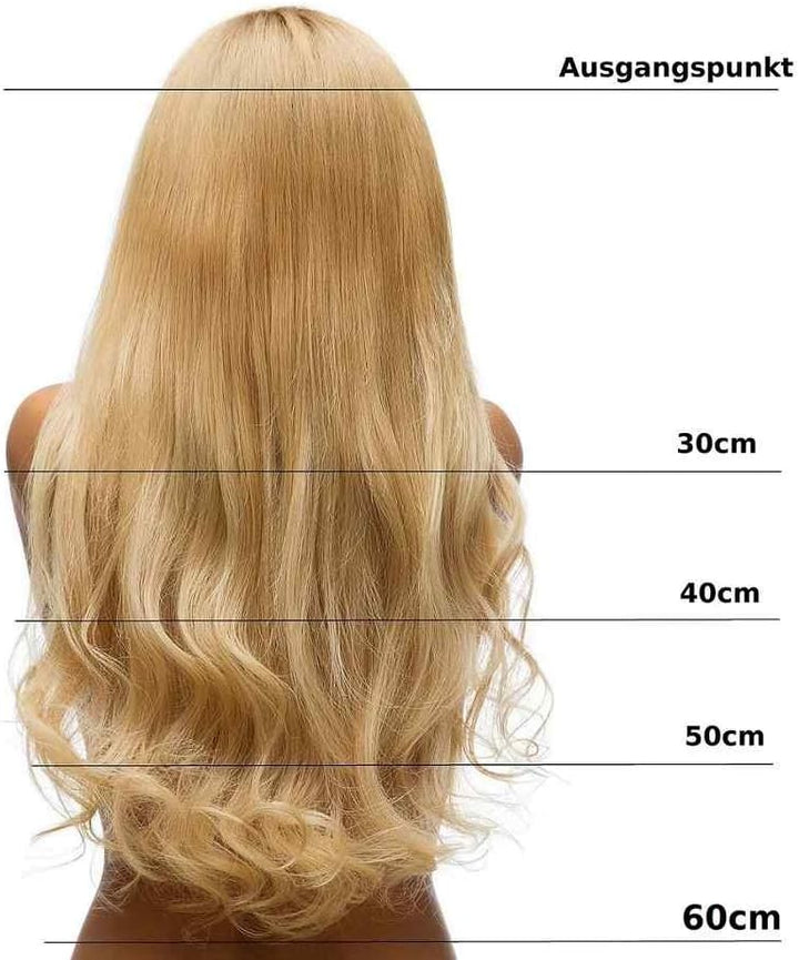 hair2heart Microring Extensions Echthaar Gewellt - 25 Strähnen 1g 50cm 2/0 schwarz 25 Strähnen 50cm