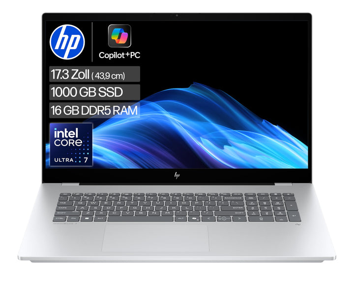 HP OmniBook 7 Next Gen AI PC, Copilot+ PC, 17.3 Zoll FHD Touch Display, Intel Core Ultra 7 256V (47