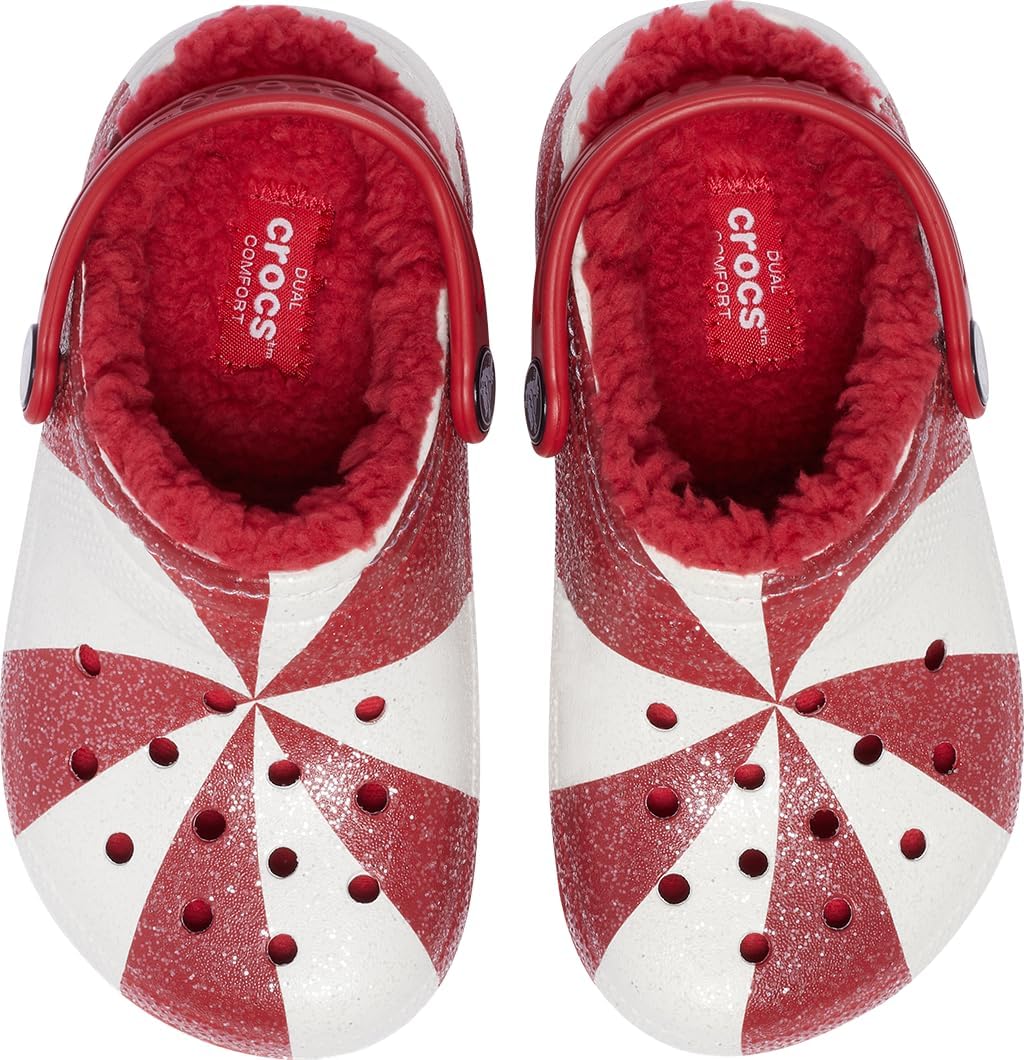 Crocs Classic Clog - Seasonal Graphic (Little Kid/Big Kid) 22 EU Weiss Rot, 22 EU Weiß Rot