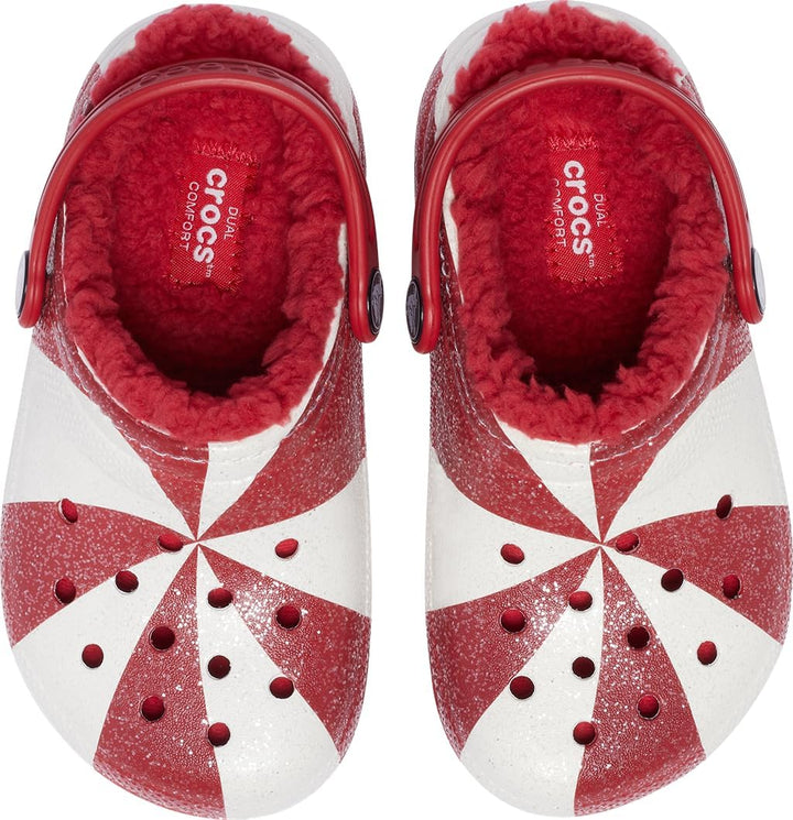 Crocs Classic Clog - Seasonal Graphic (Little Kid/Big Kid) 22 EU Weiss Rot, 22 EU Weiß Rot