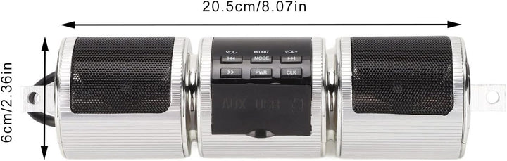 ASHATA Motorrad-Audiosysteme, Motorrad-Bluetooth-Lautsprechersystem, Kabelloses IP54-wasserdichtes D