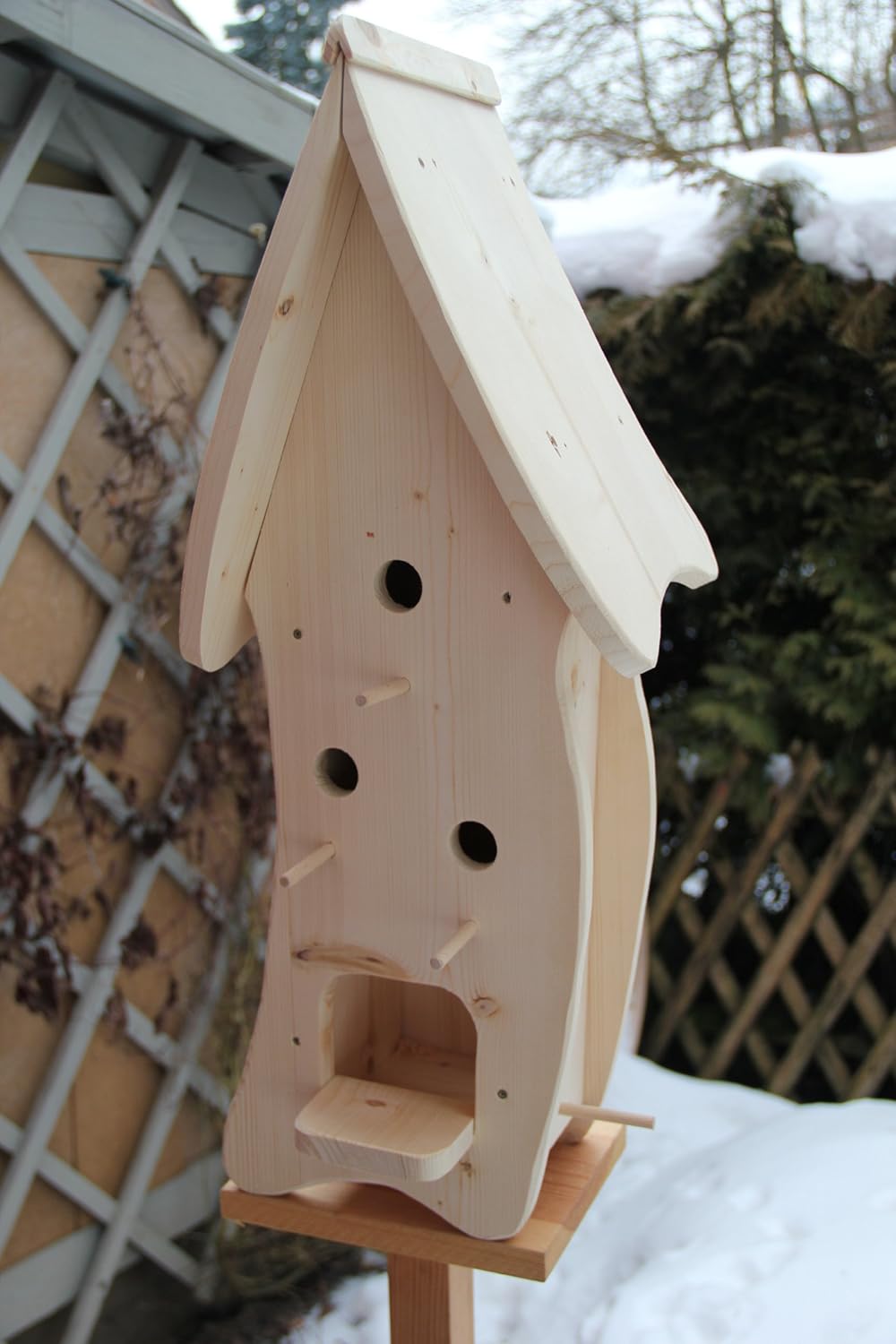 Dekorativer XXXL Nistkasten(N4) mit Vogelfutterhaus-Vogelhaus--Vogelhäuschen-sauberste Verarbeitung-