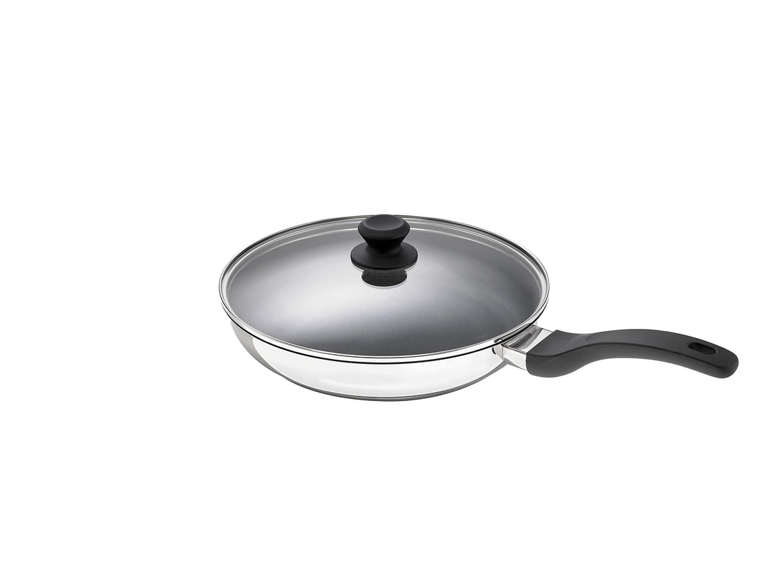 ROHE Germany 202041-24 Bratpfanne Tavola 24 cm, Pfanne inkl. Deckel, Edelstahl, 24 cm