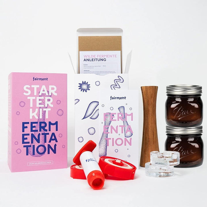 Fairment Starterkit Fermentation - Fermente einfach Selbermachen - enthält Fermentiergläser, Glasgew