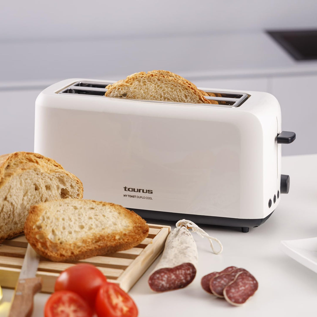 Taurus - My Toast Duplo Toaster | Leistungsstark 1450 W | extra langer Schlitz mit doppelter Breite