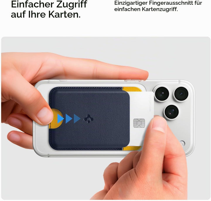 Caseology Nano Pop Magsafe Wallet [Kraftvolle Doppelstruktur] Rutschfester Silikon und magnetischer