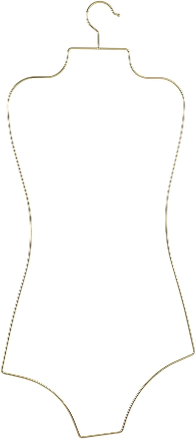 10 Stück Sanduhr-Design Kleiderbügel,Goldene Körperform-Kleiderbügel aus Metall mit Haken,Rostbestän