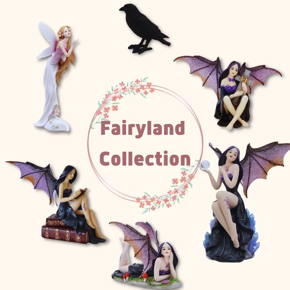 Comfy Hour Fairyland Collection 22,9 cm Lesebuch Dunkle Fee Hexe Figur, Heimdekoration und Sammlerst